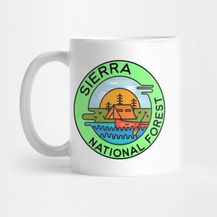 Sierra National Forest California Camping Canoe Mug